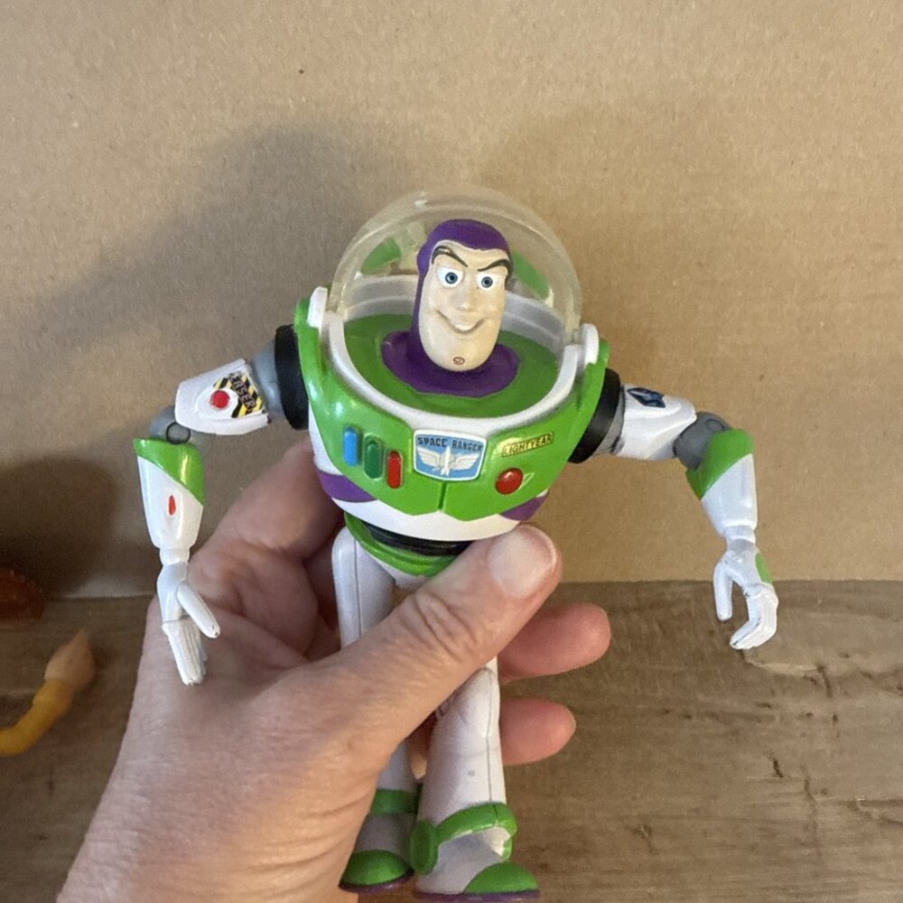 Vintage 1999 McDonalds Toy Story Woody Plus Buzz 5” Figures Action Movements - Picture 9 of 10